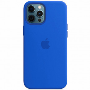  Epik Silicone case (AAA) full with Magsafe Apple iPhone 12 Pro Max (6.7)  / Capri Blue