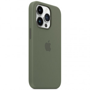  Epik Silicone case (AAA) full with Magsafe Apple iPhone 14 Pro Max (6.7)  / Olive 3