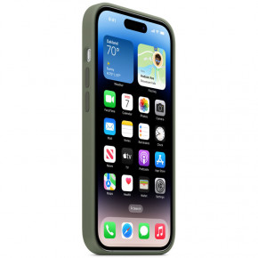  Epik Silicone case (AAA) full with Magsafe Apple iPhone 14 Pro (6.1)  / Olive 4