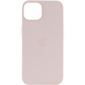  Epik Silicone case (AAA) full with Magsafe and Animation Apple iPhone 15 (6.1)  / Light pink 3