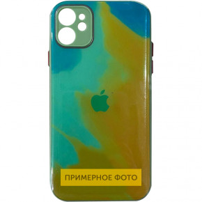  Epik TPU+Glass Impasto abstract  Apple iPhone 12 Pro (6.1) Yellow green