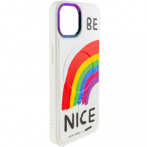 TPU+PC  Epik Funny pictures with MagSafe Apple iPhone 12 Pro / 12 (6.1) Be Nice 4