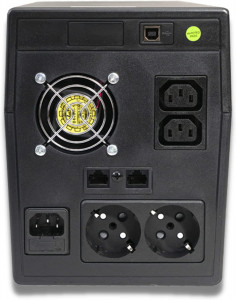  AEC IST1240, 2400VA Line Int., AVR, 2xIEC+2xSchuko, LCD, 412V 9ah 4