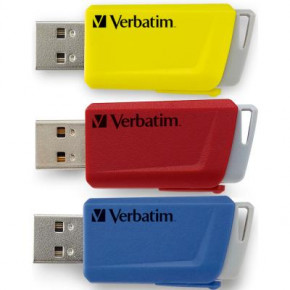 USB   Verbatim 3x16GB Store 'n' Click Red/Blue/Yellow USB 3.2 (49306)