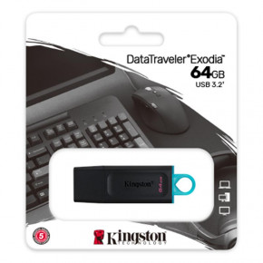 - USB3.2 64GB Kingston DataTraveler Exodia Black/Teal (DTX/64GB) 4