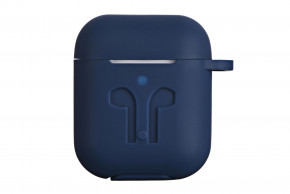  2 Apple AirPods Pure Color Silicone Imprint (3.0mm) Navy (2E-AIR-PODS-IBPCSI-3-NV)