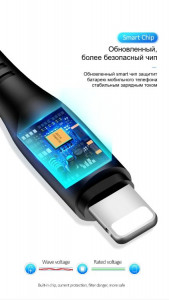  Usams U18 USB  Lightning  iPhone iPad data cable 1000mm 2 black 14
