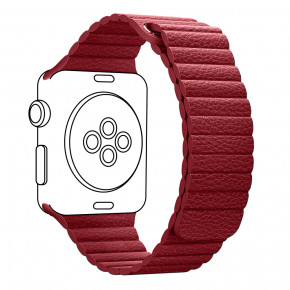  Armorstandart Leather Loop  Apple Watch 42/44 mm Red (ARM45824)