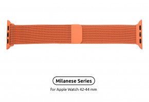  Armorstandart Milanese Loop Band  Apple Watch All Series 42/44 mm Orange (ARM55249)