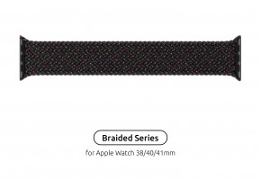  ArmorStandart Braided Solo Loop Apple Watch 38/40/41mm Black Unity Size 4 (132 mm) (ARM64895)