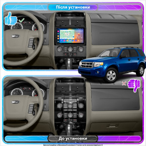  Lesko Ford Escape I  2 2007-2012 IPS 9 2/32Gb CarPlay 4G Wi-Fi GPS DSP- Prime 4