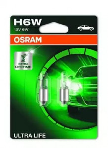  Osram H6W Ultra Life 12V 6W BAX9s