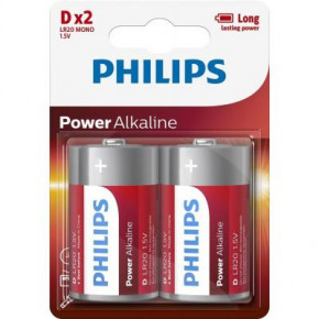  PHILIPS POWER Alkaline LR20-P2B/10 (2 bl) (910588)