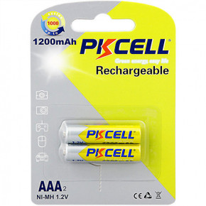  AAA 1200mAh, 1.2V Ni-MH, rechargeable battery, PKCELL, 2pcs/card (AAA1200-2B)