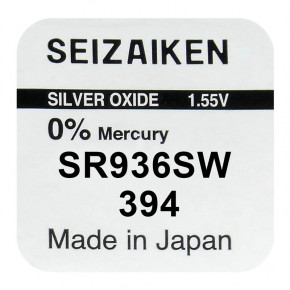   - Seiko 394 SR936SW (G9, 380, AG9), 1.55V,  3
