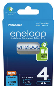  Panasonic Eneloop BK-3MCDE/4BE new, AA/(HR6), 2000mAh, LSD Ni-MH, Eco Box 4