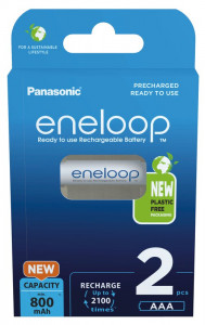  Panasonic Eneloop BK-4MCDE/2BE, AAA/(HR03), 800mAh, LSD Ni-MH, Eco Box 2