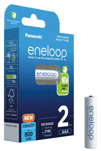  Panasonic Eneloop BK-4MCDE/2BE, AAA/(HR03), 800mAh, LSD Ni-MH, Eco Box 2 3