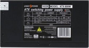   Logicpower ATX-800W 12 5SATA Molex 8Pin(4+4) 8Pin(6+2) 24Pin OEM (LP10228) 5