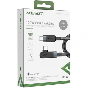   Acefast C5-03 USB-C to USB-C 100W right angled aluminum alloy (1m) Black 5
