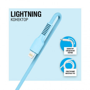  ACCLAB AL-CBCOLOR-L1BL USB-Lightning 1.2 Blue (1283126518188) 4