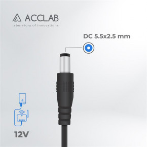   ACCLAB USB to DC 5,52,1 , 5V 1,5A, 1  Black (1283126552816) 4