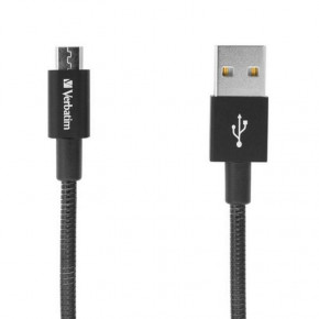  USB-MicroUSB Verbatim 0.3m Black (48866)