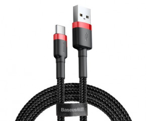  Baseus cafule Cable USB For Type-C 3A 1  Red+Black (CATKLF-B91)
