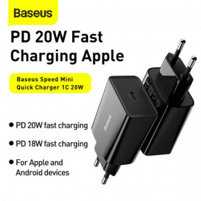   BASEUS Speed Mini Quick Charger 1C |1Type-C, PD/QC,20W, 3A| (CCFS-SN02)  11