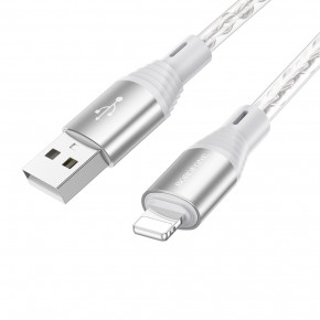  Borofone BX96 Ice crystal USB Type A Apple Lightning 2.4 A 1m Gray (BX96LG)