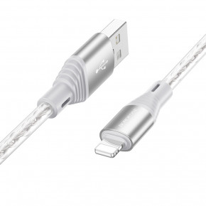  Borofone BX96 Ice crystal USB Type A Apple Lightning 2.4 A 1m Gray (BX96LG) 3
