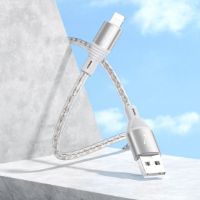  Borofone BX96 Ice crystal USB Type A Apple Lightning 2.4 A 1m Gray (BX96LG) 4