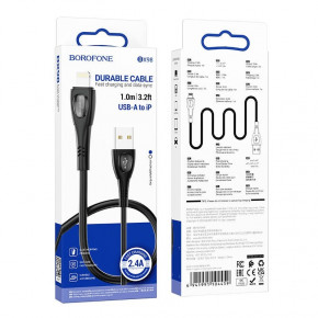  Borofone BX98 USB Type A - Apple Lightning 2.4 A 1  Black (BX98LB) 6