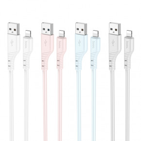  Hoco X 97 Crystal USB Apple Lightning 2.4 A 20W 1  Light Blue (6931474799807) 3