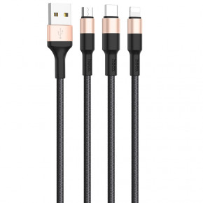   Hoco X26 Xpress 3 in 1 Lightning - Micro USB -Type-C  1   /  4