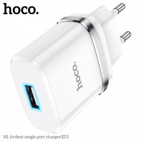   HOCO Ardent single port charger N1 |1USB, 2.4A, 12W| (Safety Certified)  3