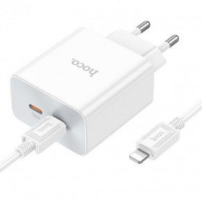   HOCO Type-C to Lightning Cable Leader dual port (2C) charger C108A |2Type-C, 35W/3A, PD/QC|  5