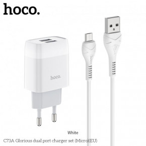   Hoco Micro USB Cable Glorious C73A |2USB, 2.4A|  3