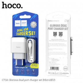   Hoco Micro USB Cable Glorious C73A |2USB, 2.4A|  4