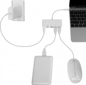     Macally USB-C Hub & Adapters Series white (UC3HUB4C) 3