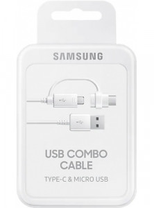   USB 2.0 AM to Type-C + Micro 5P 1.5m white Samsung (EP-DG930DWEGRU) 3
