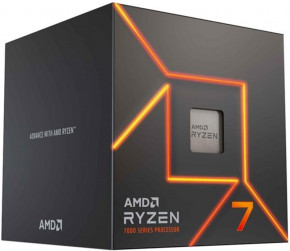  AMD Ryzen 7 7700 (8C/16T, 3.8-5.3GHz,32MB,65W,AM5,Wraith Prism) BOX (100-100000592BOX) 3
