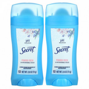    pH Secret (pH Balanced Deodorant Invisible Solid, Powder Fresh Twin Pack) 73  
