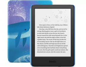   Amazon Kindle Kids 11th Gen. 16GB 2023 Black with Space Whale case