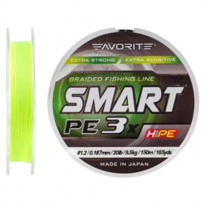  Favorite Smart PE 3x 150 0.6/0.132mm 12lb/5.4kg Fl.Yellow (1693.10.56) 3