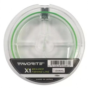  Favorite X1 PE 4x 150m 3.0/0.296mm 41lb/19.0kg Light Green (1693.11.35) 3