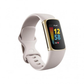 - Fitbit Charge 5 Lunar White/Soft Gold Stainless Steel