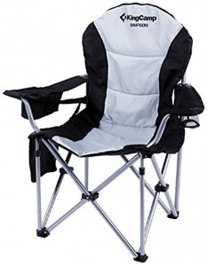   KingCamp Deluxe Hard Arms Chair Black/mid grey (KC3888)