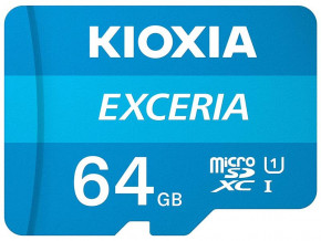   MicroSDXC 64GB UHS-I Class 10 Kioxia Exceria R100MB/s (LMEX1L064GG2) + SD-