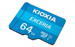   MicroSDXC 64GB UHS-I Class 10 Kioxia Exceria R100MB/s (LMEX1L064GG2) + SD- 4